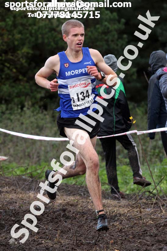 Senior men, National Cross Country Relay Champs., Berry Hill Park, Mansfield.  Photo: David T. Hewitson/Sports for All Pics